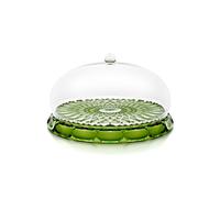 Plat À Gâteau Avec Cloche En Acrylique Biologique Vert