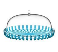 Plat à gâteau avec cloche en matériau biosourcé bleu 31 cm GUZZINI Dolcevita Bleu et transparent