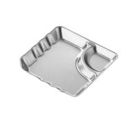 Plat à goûter robuste en acier inoxydable avec un aspect délicat adapté pour les cuisiniers à domicile et les établissements de salle à manger Plateau design anti-déversement