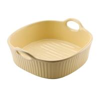 Plat à gratin Airfryer, plat à gratin en céramique, petit plat à gratin avec poignées en céramique, moule à lasagnes carré pour lasagnes, tiramisu, moule à pâtisserie 20 x 20 cm