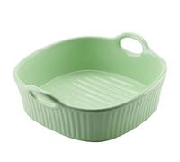 Plat à gratin Airfryer, plat à gratin en céramique, petit plat à gratin avec poignées en céramique, moule à lasagnes carré pour lasagnes, tiramisu, moule à pâtisserie 20 x 20 cm