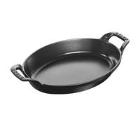STAUB Plat à four ovale en fonte Staub 28 cm Noir
