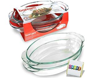 Plat à gratin / Casserole Ovale avec couvercle en verre 2300cc - Pasabahce