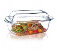 Plat à gratin KADAX avec couvercle et poignées, 5,1 L, rôtissoire rectangulai...