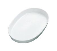 Plat à gratin ovale en porcelaine blanche 15 3/4