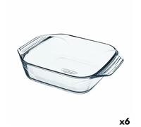 Plat À Gratin Pyrex Irresistible Carré Transparent Verre 6 Unités 29,2 X 22,7 X 6,8 Cm