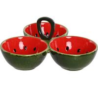 Plat à hors-d'œuvre Accueil ESPRIT Rouge vert Faïence Pastèque 23 x 22 x 10,5 cm