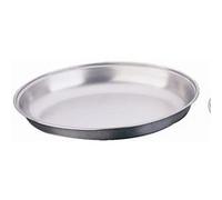 Plat à légumes ovale en inox 180 x 252 x 42 mm Olympia Gris G