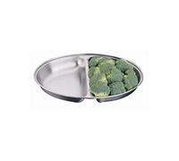 Platerie de service Olympia Plat à légumes ovale inox 2 compartiments 210 x 300 mm