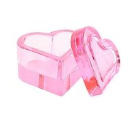 Plat à ongles en cristal en forme de cœur avec couvercle - Outil de manucure - Convient pour mélanger la poudre acrylique - Stylo à vaisselle - Accessoires de manucure - Bol en cristal
