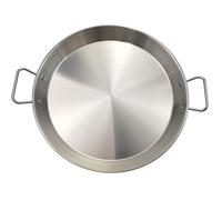 Baumalu, Plat à Paëlla en Acier Inoxydable, 40 cm, Compatible Tous Feux (Induction, Gaz, Électrique), Grande Capacité pour 9 Personnes, Anses Rivetées, Montée Rapide en Température
