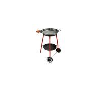Plat à Paëlla D46 cm sur chariot et réchaud Andrieu en acier émaillé La Ideal