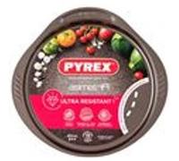 Pyrex Plat à pizza Asimetria 32 cm – métal perforé – Marron