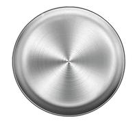Plat à pizza en acier inoxydable, plaque de cuisson à pizza ronde Plateau de four à pizza en acier inoxydable, plateau de rangement multifonctionnel rond en métal Plateau de cuisson à pizza 26 cm