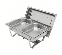 Plat à réchaud, ensemble de plats de buffet épaississants, ensemble de réchauds à double couche pour traiteur, ensemble de réchauds pour buffets, fêtes, restaurants et buffets DescriptionSi vous souha
