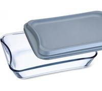 Plat à rôtir & à cuire 3,5 l rectangulaire avec couvercle en plastique