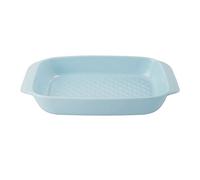 Plat à rôtir en céramique MasterClass avec poignées antidérapantes, plat à gratin 2 litres, Bleu ciel, 30 cm
