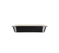 Vogue Plat à rôtir noir 5 litres, noir et crème, rectangulaire en fonte émaillée, taille : 70 (H) x 405 (L) x 250 (P) mm, compatible induction et toutes plaques de cuisson, U572