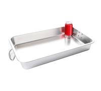 Plat a Rôtir et a Pâtisserie avec Poignées, Plateau de Service en Acier Inoxydable, Bac D'égouttage, Bac a Eau Rectangulaire(70 * 50 * 10cm)