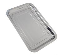 Plat à rôtir robuste en acier inoxydable - Plaque de four professionnelle pour selles et frites - Ustensiles de cuisson sains et non toxiques 32 x 22 cm (32 x 22 x 2 cm)