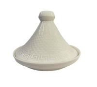 Home Deco Factory – Tajine de présentation Clélia – Céramique 25 cm – Blanc