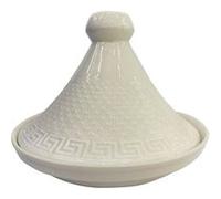Plat à Tajine en Porcelaine "Clélia" 25cm Blanc