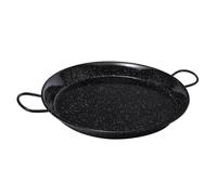 VAELLO - Plat à Paella en Métal Émaillé - Plat de Cuisson Résistant - Accessoire Cuisine Extérieure Facile à Nettoyer - Poêle à Paella à 2 Poignées, Ø 36 cm