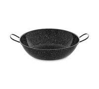 Vaello Campos – Poêle La plat – 34 cm – Acier émaillé – 2 anses – Compatible tous feux – Noir
