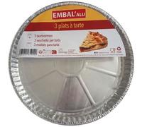 Plat à tarte aluminium - EMBAL'ALU - Ø247 mm - Lot de 3