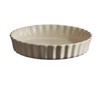 Emile Henry Plat à tarte Tourtière haute Céramique Argile Beige 24 cm