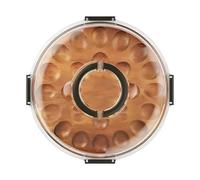 Plat à Œufs Farcis | Planche À Charcuterie avec 24 Emplacements Et Couvercle - Plat à Œufs | pour Traiteur Buffet Plan de Travail Cuisine Maison Fête Apéritif Pâques Action de Grâces Fêtes