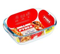 Plat air fryer - PYREX - 1450143 - Rectangulaire - En verre borosilicate - 23 x 15 cm
