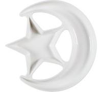 Plat apéritif en céramique blanc design nuit étoilée - - ALTOBUY Blanc