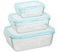 Boîte hermétique FIVE 3 pcs en verre Clipeat