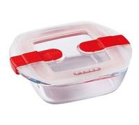 Pyrex Plat carré Cook & Heat 14 x 12 x 4 cm avec couvercle hermétique