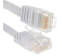 Plat CAT6 Ethernet LAN Patch câble Faible Profil gigabit RJ45 1,5 m Blanc [1.5 mètre/1,5m]