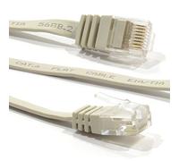 Plat CAT6 Ethernet LAN Patch câble Faible Profil gigabit RJ45 10 m Beige [10 mètre/10m]