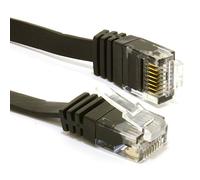 Plat CAT6 Ethernet LAN Patch câble Faible Profil gigabit RJ45 20 m Noir [20 mètre/20m]