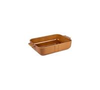 Plat cognac Lourmarin 30x20 cm - Table Passion - Marron - Grès Marron