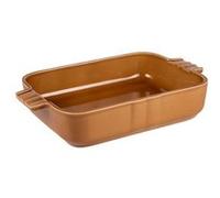Plat cognac Lourmarin 30x20 cm - Table Passion - Marron - Grès Marron