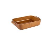 Plat cognac Lourmarin 40x27 cm - - Marron - Grès