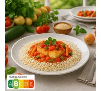 Plat cuisiné Colin à la Méditerranéenne et son riz MD 280g