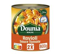 Plat cuisiné ravioli à la sauce tomate HALAL DOUNIA - la boite de 800g Lot De 3 - Par Lot