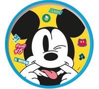 Plat Cuisines Tataway Assiette À Dîner Pour Enfant Disney Mickey Mouse En Plastique Blanc Et Bleu Avec Base Antidérapante Multicolore