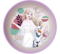 Plat Cuisines Tataway Bol En Plastique Disney Frozen Elsa Et Olaf Pour Filles Violet Et Blanc Avec Base Antidérapante Multicolore
