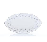Plat d'accompagnement, porcelaine tchèque, Vérone, 26 cm, bleu walbela, G. Benedikt