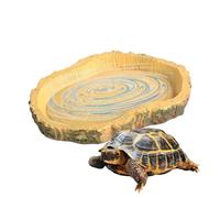 Plat D'alimentation Des Tortues - Simulation Réaliste Rock Pet Bowl Funny Reptile Food Plat Avec Une Base Non Glissée Pour Les Dragons Barbus Et Les Caméléons, L'alimentateur De Terrarium Facile À Net