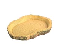 Plat d'alimentation du Reptile - Plats d'alimentation Peu Profonds de la 11x8x1cm | Simulation Pet Bowl Funny Pet Supplies | Mangeoires caméléons Portables pour Dragon Barbu, lézards