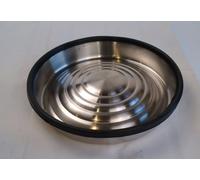 Plat D'Alimentation Flamant Rose Lajla Rond Argenté