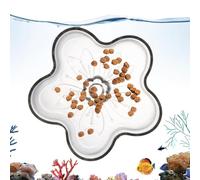 Plat d'alimentation pour Aquarium,Plateau Nourrisseur Aquarium À Ventouse en Forme De - Bol À Nourriture pour Bassin - pour Tortue, Betta, Tetra, Crevette, Eau Douce, Eau Salée Et